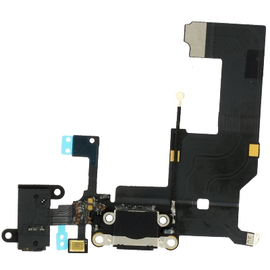 Original Iphone 5 Dock Charge Connector flex and Headphone Jack black Καλωδιοταινία φόρτισης & Υποδοχή Ακουστικών