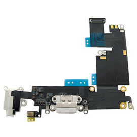 OEM HQ Iphone 6 Plus Dock Charge Connector flex and Headphone Jack White Καλωδιοταινία φόρτισης & Υποδοχή Ακουστικών