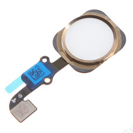 HQ OEM iPhone 6S & 6S plus Κεντρικό Κουμπί Home button Flex cable White Gold