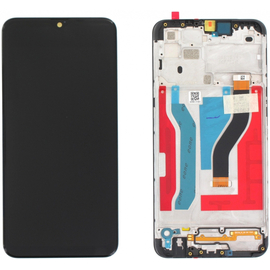 Γνήσια Original Samsung Galaxy A10s 2020 (SM-A107F) PLS TFT LCD Capacitive Οθόνη Display Screen + Touch Screen DIgitizer Μηχανισμός Αφής + Frame Πλαίσιο GH81-17482A Black
