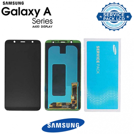 Γνήσια Original Samsung GALAXY A6 2018- A600FN Amoled Οθόνη LCD Display Screen + Touch Screen Digitizer Μηχανισμός Αφής Black GH97-21897A,GH97-21898A (Service pack By Samsung)