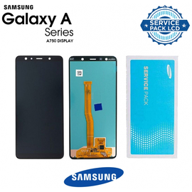 Γνήσια Original Samsung Galaxy A7 2018 (SM-A750F) Amoled Οθόνη LCD Display Screen + Touch Screen DIgitizer Μηχανισμός Αφής GH96-12078A Black (Service Pack By Samsung)