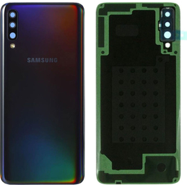 Γνήσια Original Samsung Galaxy A30s 2019 (SM-A307F) REAR BACK BATTERY COVER + CAMERA LENS, ΠΙΣΩ ΚΑΠΑΚΙ ΜΠΑΤΑΡΙΑΣ +ΤΖΑΜΑΚΙ ΚΑΜΕΡΑΣ PRISM CRASH BLACK GH82-20805A