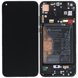 Γνήσιο Original Huawei HONOR VIEW 20 (PCT-L29B) Lcd Screen Display Οθόνη + Touch Screen Digitizer Μηχανισμός Αφής + Frame Πλαίσιο Battery Μπαταρία Black Μαύρο 02352JKP (Service Pack By Huawei)