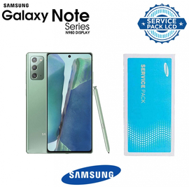 Γνήσια Original Samsung Galaxy Note 20 5G, SM-N980 SM-N981 Super AMOLED Plus, HDR10+ Οθόνη LCD Display Screen + Touch Screen DIgitizer Μηχανισμός Αφής + Frame Πλαίσιο Green GH82-23733C GH82-23495C (Service Pack By Samsung)