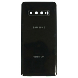 HQ OEM Samsung Galaxy S10 Plus SM-G975F Battery Cover Καπάκι Μπαταρίας + Camera Lens Black