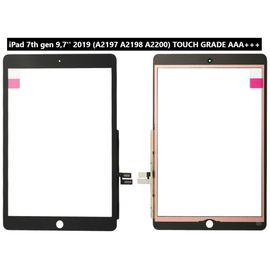 OEM HQ for iPad 7th gen 10,2'' 2019 (A2197 A2198 A2200) Touch Screen DIgitizer Μηχανισμός Αφής Τζάμι (Grade AAA+++) Black