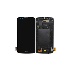 OEM HQ LG K8 K350 Οθόνη LCD Display Screen + Touch Screen Digitizer Μηχανισμός Οθόνης Αφής + Frame Bezel Πλαίσιο Πρόσοψη Black