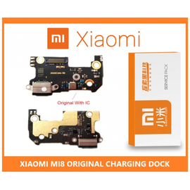 Γνήσιο Original Xiaomi Mi8 Mi 8 Πλακέτα Φόρτισης Sub Usb Plug Charging Board (Charging Dock Flex) + Μικρόφωνο Microphone (Service Pack By Xiaomi)