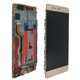 OEM HQ Huawei P9 EVA-L09 EVA-L19 Οθόνη LCD Display + Touch Screen Digitizer Assembly Μηχανισμός Αφής + Πλαίσιο Frame Gold