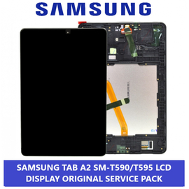 Γνήσια Original Samsung Galaxy Tab A2 SM-T590 , SM-T590, SM-T595 , SM-T595,  Οθόνη Lcd Display Screen + Μηχανισμός Αφής Touch Screen Digitizer Μαύρο Black GH97-22197A (Service Pack By Samsung)