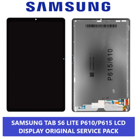 Γνήσιο Original Samsung Galaxy TAB SM-P610 Galaxy Tab S6 Lite (Wi-Fi) , SM-P615 Galaxy Tab S6 Lite (4G/LTE), TFT Lcd Display Οθόνη + Touch Screen Μηχανισμός Αφής Black GH82-22896A (Service Pack By Samsung)