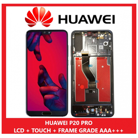 HQ OEM Huawei P20 Pro (CLT-L09, CLT-L29) Lcd Screen Display Οθόνη + Touch Screen Digitizer Μηχανισμός Αφής + Πλαίσιο Frame Bezel Black (Grade AAA+++)