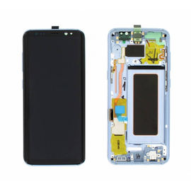 Γνήσια Original Samsung Galaxy S8 G950F G950 Οθόνη LCD Display Screen + Touch Screen DIgitizer Μηχανισμός Αφής + Frame Πλαίσιο Blue GH97-20457D