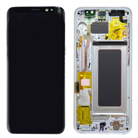 Γνήσια Original Samsung Galaxy S8 G950F G950 Οθόνη LCD Display Screen + Touch Screen DIgitizer Μηχανισμός Αφής + Frame Πλαίσιο Silver GH97-20457B