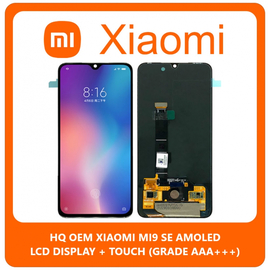 HQ OEM Xiaomi Mi 9 SE, Mi9 SE (M1903F2G) Super Amoled LCD Display Screen &Omicron;&theta;ό&nu;&eta; + Touch Screen Digitizer &Mu;&eta;&chi;&alpha;&nu;&iota;&sigma;&mu;ό&sigmaf; &Alpha;&phi;ή&sigmaf; Black &Mu;&alpha;ύ&rho;&omicron; (GRADE AAA+++)