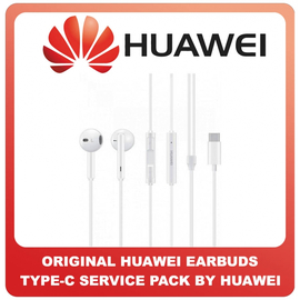 Γνήσιο Original Huawei  Earbuds  In-Ear Type-C Ακουστικά CM33 White 'Aσπρο (Service Pack by Huawei)