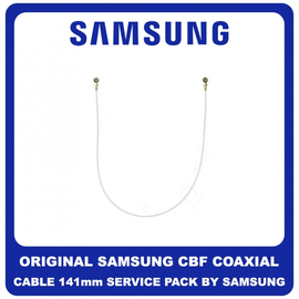 Γνήσια Original Samsung Galaxy A52 A525 A526 SM-A525F SM-A526B SM-A526B/DS CBF Coaxial Antenna Cable 141mm Καλώδιο Κεραίας Ομοαξονικό White Άσπρο GH39-02099A ​(Service Pack By Samsung)