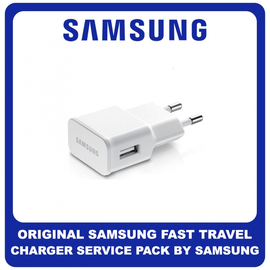 Original Γνήσιο Samsung Fast Travel Charger 5V 2A (2000MA) 15W Φορτιστής Ταξιδιού White Άσπρο EP-TA200EWE GH44-03049A​ (Service Pack by Samsung)