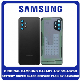 Original Γνήσιο Samsung Galaxy A32 5G A326 SM-A326B Battery Cover Black Καπάκι Μπαταρίας Μαύρο GH82-25080A (Service Pack By Samsung)