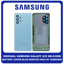 Original Γνήσιο Samsung Galaxy A32 5G A326 SM-A326B Battery Cover Awesome Blue Καπάκι Μπαταρίας Μπλε GH82-25080C (Service Pack By Samsung)