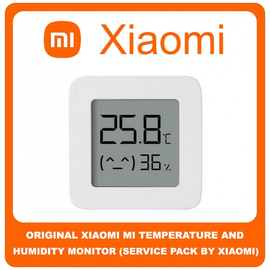 Γνήσιο Original Xiaomi Mi Temperature And Humidity Monitor 2 Ψηφιακό Θερμόμετρο Υγρασιόμετρο NUN4126GL (Service Pack By Xiaomi)