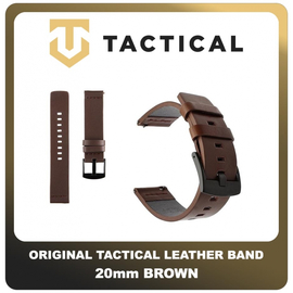 Original Γνήσιο Tactical 311 Leather Band 20mm Smartwatch Bracelet Strap Λουράκι Ζώνη Δερμάτινο Για Ρολόι Brown Καφέ