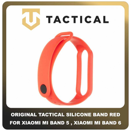 Original Γνήσιο Tactical 656 Silicone Band for Xiaomi Mi Band 5 , Xiaomi Mi Band 6 Smartwatch Bracelet Strap Λουράκι Ζώνη Σιλικόνης Για Ρολόι Red Κόκκινο