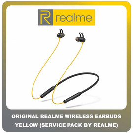 Γνήσιο Original Realme Wireless Earbuds Yellow Ασύρματα Ακουστικά Με Καλώδιο Λαιμού PMA-108 Yellow Κίτρινο (Service Pack by Realme)