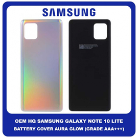 OEM HQ Samsung Galaxy Note 10 Lite , Note10 Lite N770 (SM-N770F, SM-N770F/DS, SM-N770F/DSM) Rear Back Battery Cover Πίσω Κάλυμμα Καπάκι Μπαταρίας Aura Glow (Grade AAA+++)