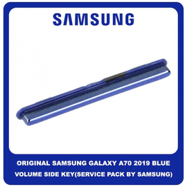 Original Γνήσιο Samsung Galaxy A70 2019 A705F (SM-A705F SM-A705FN SM-A705FN/DS) Volume Button External Side Keys Πλαινό Πλήκτρο Κουμπί Ρύθμισης Έντασης Ήχου Blue Μπλε GH98-44194C (Service Pack By Samsung)