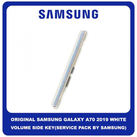 Original Γνήσιο Samsung Galaxy A70 2019 A705F (SM-A705F SM-A705FN SM-A705FN/DS) Volume Button External Side Keys Πλαινό Πλήκτρο Κουμπί Ρύθμισης Έντασης Ήχου White Άσπρο GH98-44194B (Service Pack By Samsung)