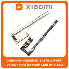 Γνήσιο Original Xiaomi Mi8 Lite (M1808D2TG) Power On / Off Key Flex Cable Button + Volume , Καλωδιοταινία Κουμπιών Έντασης Εκκίνησης On/Off (Service Pack By Xiaomi)