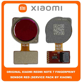 Original Γνήσιο Xiaomi Redmi Note 7 , Redmi Note7 (M1901F7G, M1901F7H, M1901F7I) Fingerprint Flex Sensor Καλωδιοταινία Αισθητήρας Δακτυλικού Αποτυπώματος Red Κόκκινο (Service Pack By Xiaomi)
