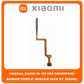 Original Γνήσιο Xiaomi Mi 10T 5G (M2007J3SY) , Mi10T Pro (M2007J3SG, M2007J3SP, M2007J3SI) Fingerprint Flex Sensor Καλωδιοταινία Αισθητήρας Δακτυλικού Αποτυπώματος Purple Μωβ (Service Pack By Xiaomi)