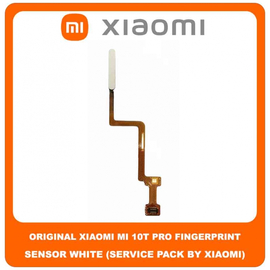 Original Γνήσιο Xiaomi Mi 10T 5G (M2007J3SY) , Mi10T Pro (M2007J3SG, M2007J3SP, M2007J3SI) Fingerprint Flex Sensor Καλωδιοταινία Αισθητήρας Δακτυλικού Αποτυπώματος White Άσπρο (Service Pack By Xiaomi)