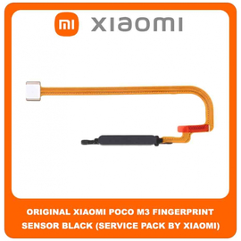 Original Γνήσιο Xiaomi Poco M3 , PocoM3 (M2010J19CG, M2010J19CI) Redmi 9T , Redmi9T (J19S, M2010J19SG, M2010J19SY) Fingerprint Flex Sensor Καλωδιοταινία Αισθητήρας Δακτυλικού Αποτυπώματος Black Μαύρο (Service Pack By Xiaomi)