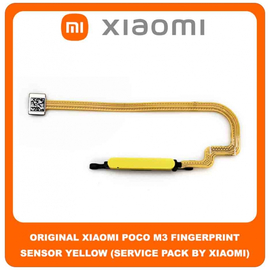 Original Γνήσιο Xiaomi Poco M3 , PocoM3 (M2010J19CG, M2010J19CI) Redmi 9T , Redmi9T (J19S, M2010J19SG, M2010J19SY) Fingerprint Flex Sensor Καλωδιοταινία Αισθητήρας Δακτυλικού Αποτυπώματος Yellow Κίτρινο (Service Pack By Xiaomi)