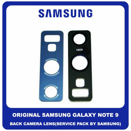 Original Γνήσιο Samsung Galaxy Note 9 Note9 N960 (SM-N960F/DS) Rear Back Camera Lens Πίσω Τζαμάκι Κάμερας Blue Μπλε GH64-06883B (Service Pack By Samsung)