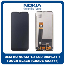 OEM HQ Nokia 1.3 Nokia1.3 (TA-1216, TA-1205) IPS LCD Display Screen Assembly Οθόνη + Touch Screen Digitizer Μηχανισμός Αφής Black Μαύρο (Grade AAA+++)