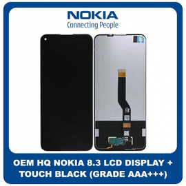 OEM HQ Nokia 8.3 Nokia8.3 5G (TA-1243, TA-1251) IPS LCD Display Screen Assembly Οθόνη + Touch Screen Digitizer Μηχανισμός Αφής Black Μαύρο (Grade AAA+++)