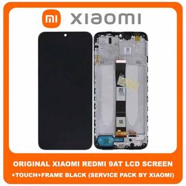 Γνήσιο Original Xiaomi Redmi 9AT , Redmi9AT (M2006C3LVG), Redmi 9A (M2006C3LG), Redmi 9C (M2006C3MG) IPS LPS LCD Display Assembly Screen Οθόνη + Touch Screen Digitizer Μηχανισμός Αφής + Frame Bezel Πλαίσιο Black Μαύρο 560001C3LV00 (Service Pack By Xiaomi)