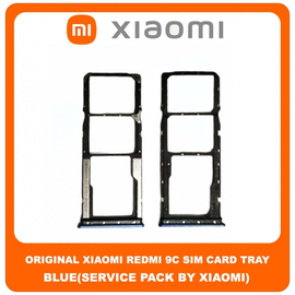 Original &Gamma;&nu;ή&sigma;&iota;&omicron; Xiaomi Redmi 9C Redmi9C (M2006C3MG, M2006C3MT) SIM Tray Cover Assy + Micro SD Tray Slot &Upsilon;&pi;&omicron;&delta;&omicron;&chi;έ&alpha;&sigmaf; &Beta;ά&sigma;&eta; &Theta;ή&kappa;&eta; &Kappa;ά&rho;&tau;&alpha;&sigmaf; SIM &Kappa;ά&lambda;&upsilon;&mu;&mu;&alpha; Blue &Mu;&pi;&lambda;&epsilon; (Service Pack By Xiaomi)