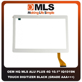 OEM HQ Tablet MLS ALU PLUS 4G IQ1019N 10.1" MJK-0957FPC Touch Screen Digitizer Μηχανισμός Αφής Τζάμι White Άσπρο (Grade AAA+++)