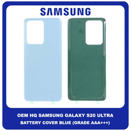 OEM HQ Samsung Galaxy S20 Ultra G988 (SM-G988B/DS) Rear Back Battery Cover Πίσω Κάλυμμα Καπάκι Μπαταρίας Blue Μπλε (Grade AAA+++)