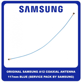 Γνήσια Original Samsung Galaxy A12 A125 (SM-A125F/DSN, SM-A125F/DS, SM-A125F, SM-A125M, SM-A125U) CBF Coaxial Antenna Cable 117mm Καλώδιο Κεραίας Ομοαξονικό Blue Μπλε GH39-02043A (Service Pack By Samsung)