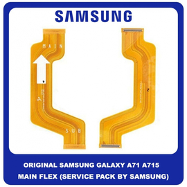 Γνήσιο Original Samsung Galaxy A71 A715 (A715F, A715F/DS, A715F/DSN, A715F/DSM, A715W, A715X) Main Flex Cable Motherboard Connector Κεντρική Καλωδιοταινία GH82-25736A GH59-15179A (Service Pack By Samsung)