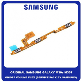 Γνήσιο Original Samsung Galaxy M30s M 30s M307 (M307F, M307FN, M307F/DS, M307FN/DS, M3070)  M31 M315 (M315F, M315F/DS, M315F/DSN) M21 M215 (M215F, M215F/DS, M215F/DSN) Power ON / OFF Volume Flex Cable Button Καλωδιοταινία Κουμπιών Έντασης Εκκίνησης Τερματισμού GH96-12910A (Service Pack By Samsung)