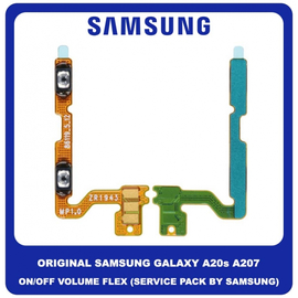 Γνήσιο Original Samsung Galaxy A20s A207 (A207F, A207F/DS) Volume Flex Cable Side Keys Button Καλωδιοταινία Κουμπιών Έντασης Ήχου GH81-17771A (Service Pack By Samsung)​