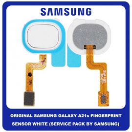 Original Γνήσιο Samsung Galaxy A21s 2020 A217 (A217F, A217F/DS, A217F/DSN, A217M, A217M/DS, A217N) Fingerprint Flex Sensor Καλωδιοταινία Αισθητήρας Δακτυλικού Αποτυπώματος White Άσπρο GH96-13463B (Service Pack By Samsung)